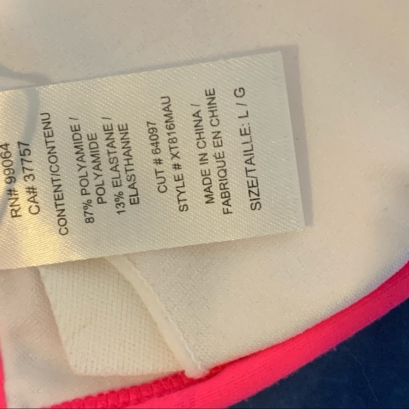 Billabong blue white & pink bikini top NWT - Picture 6 of 8